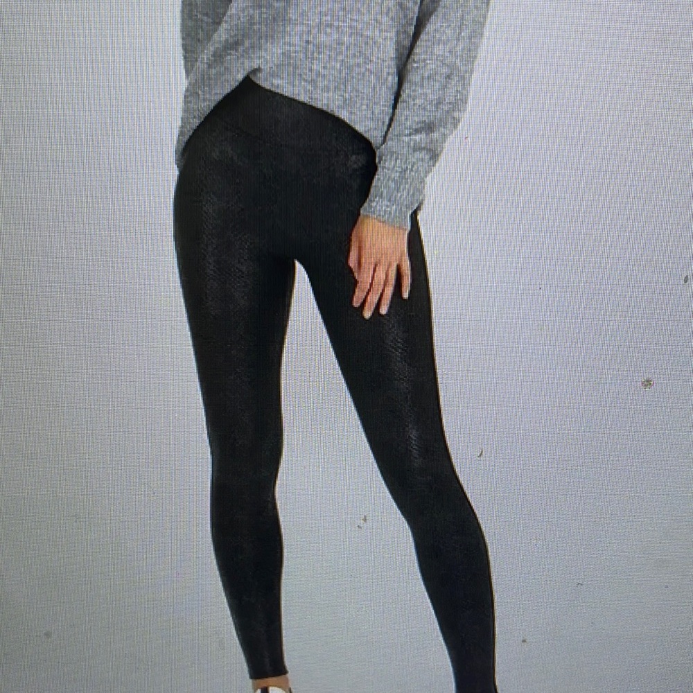 Spanx Snakeskin Leggings Black